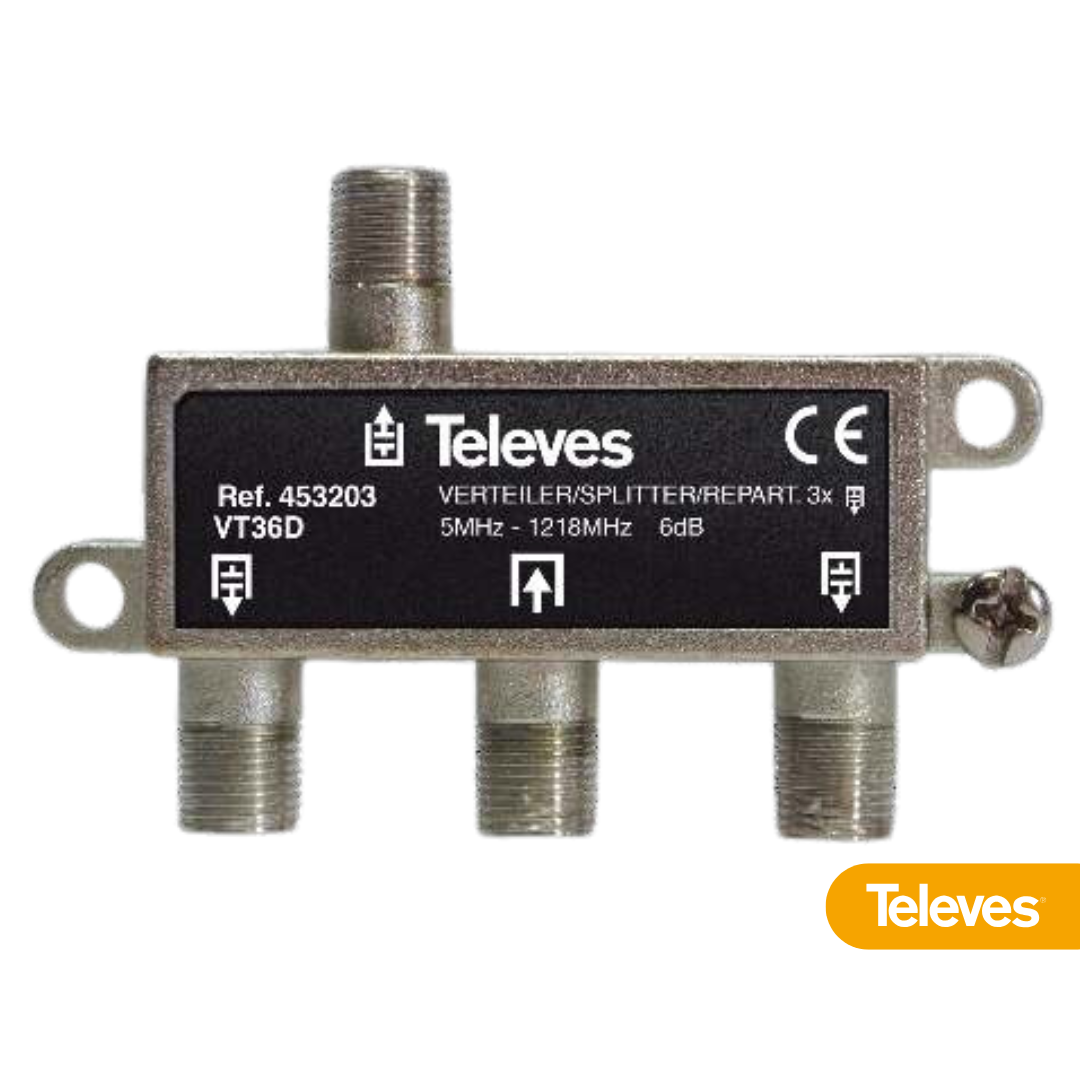 Repartidor F 3D 5-1220MHz 6dB (DOCSIS 3.1)